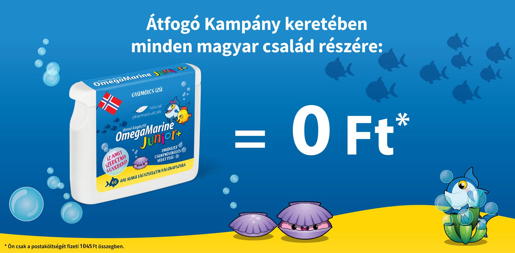 Natural Pharmaceuticals OmegaMarine Junior Havi OmegaMarine Junior készlet ingyen.