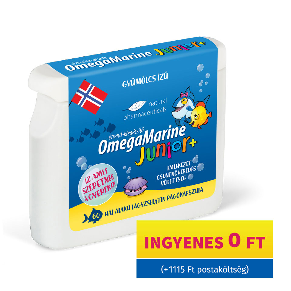 Natural Pharmaceuticals OmegaMarine Junior Havi OmegaMarine Junior készlet ingyen.